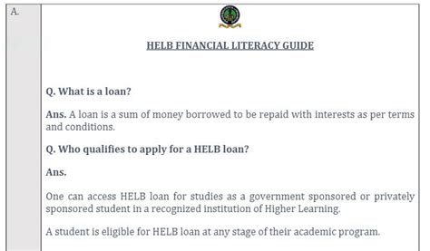 helb questions and answers